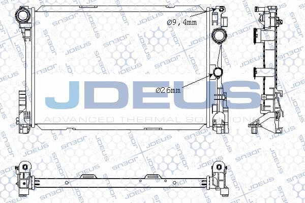 Jdeus M-0171240 - Радіатор, охолодження двигуна autocars.com.ua