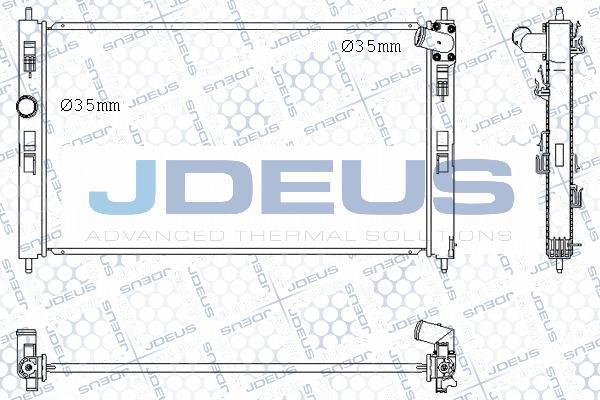 Jdeus M-0180540 - Радіатор, охолодження двигуна autocars.com.ua