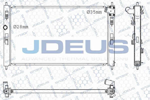 Jdeus M-0180560 - Радіатор, охолодження двигуна autocars.com.ua