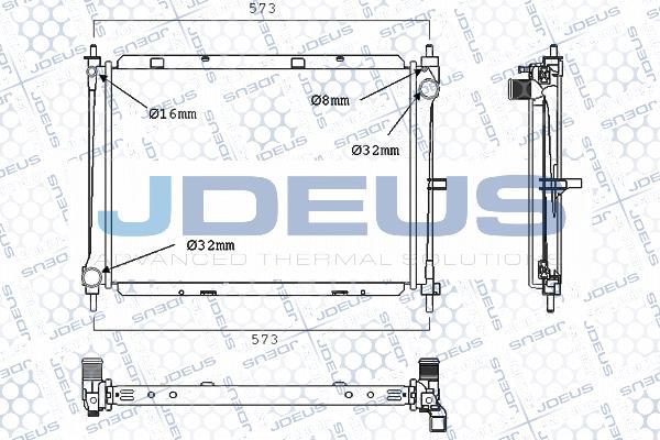 Jdeus M-0190420 - Радіатор, охолодження двигуна autocars.com.ua