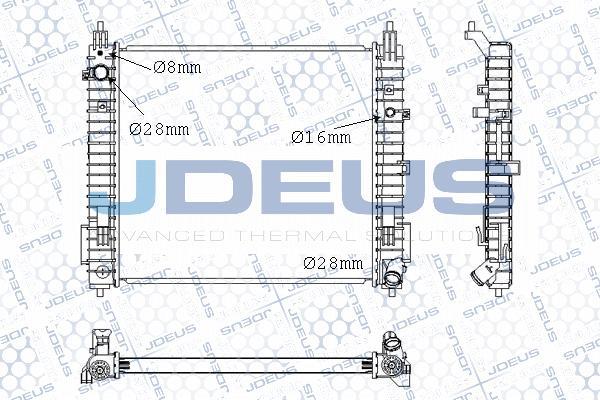 Jdeus M-0190480 - Радіатор, охолодження двигуна autocars.com.ua