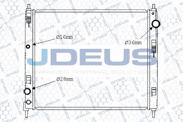 Jdeus M-0190800 - Радіатор, охолодження двигуна autocars.com.ua