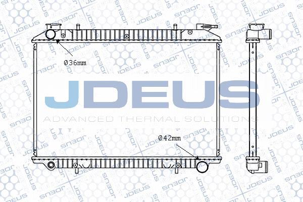 Jdeus M-0190820 - Радіатор, охолодження двигуна autocars.com.ua