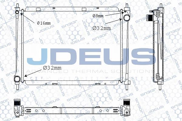Jdeus M-0190860 - Радіатор, охолодження двигуна autocars.com.ua