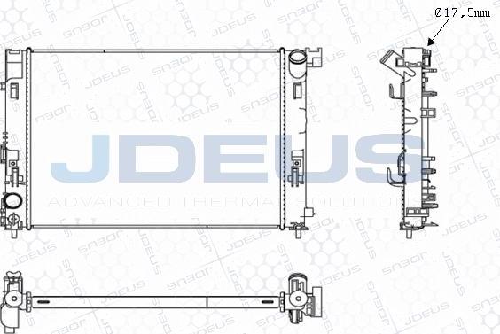 Jdeus M-0190880 - Радіатор, охолодження двигуна autocars.com.ua
