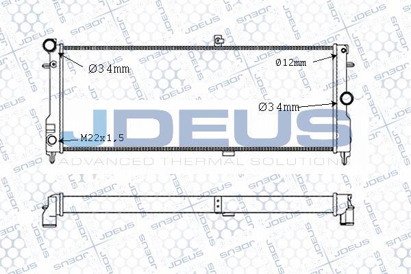 Jdeus M-0200080 - Радіатор, охолодження двигуна autocars.com.ua