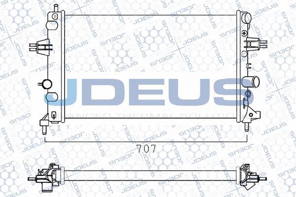 Jdeus M-020042A - Радіатор, охолодження двигуна autocars.com.ua