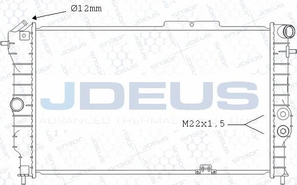 Jdeus M-0200560 - Радіатор, охолодження двигуна autocars.com.ua