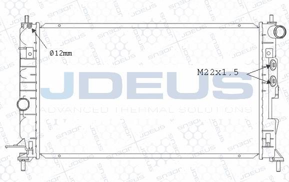 Jdeus M-0200681 - Радіатор, охолодження двигуна autocars.com.ua