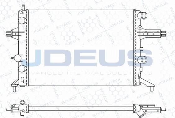 Jdeus M-0200740 - Радіатор, охолодження двигуна autocars.com.ua