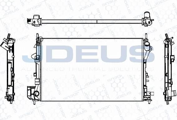 Jdeus M-0200870 - Радіатор, охолодження двигуна autocars.com.ua