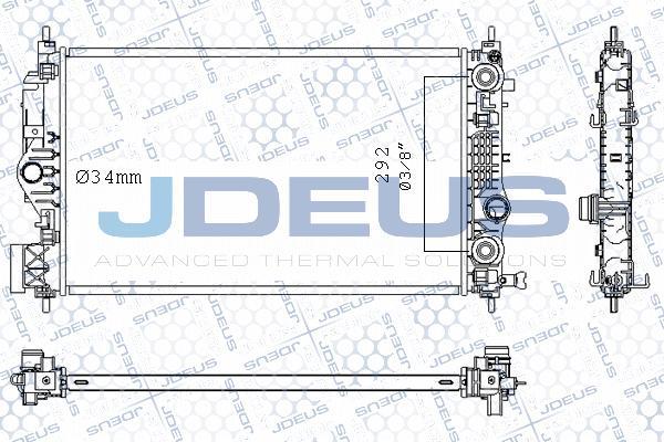 Jdeus M-0201190 - Радіатор, охолодження двигуна autocars.com.ua