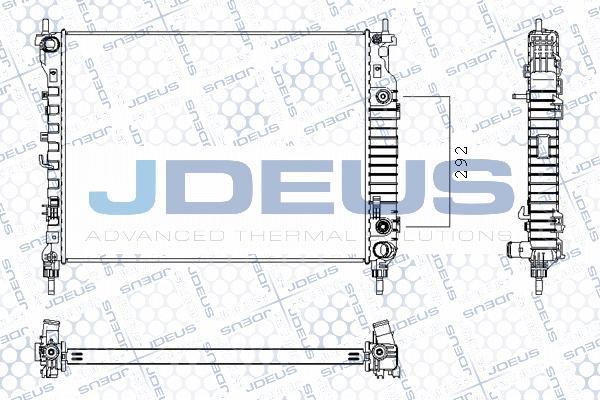 Jdeus M-0201300 - Радіатор, охолодження двигуна autocars.com.ua