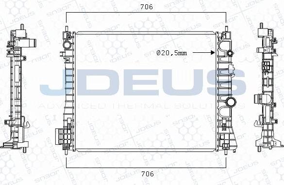 Jdeus M-0201350 - Радіатор, охолодження двигуна autocars.com.ua