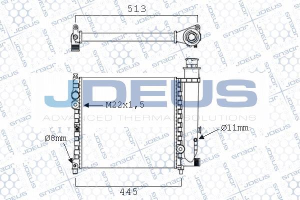 Jdeus M-0210010 - Радіатор, охолодження двигуна autocars.com.ua