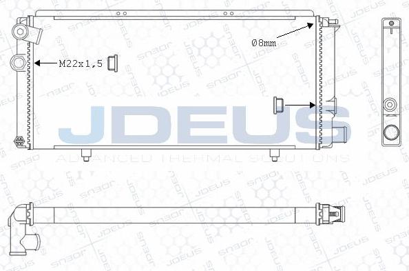 Jdeus M-0210021 - Радіатор, охолодження двигуна autocars.com.ua