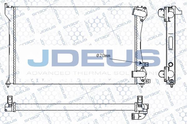 Jdeus M-0210060 - Радіатор, охолодження двигуна autocars.com.ua