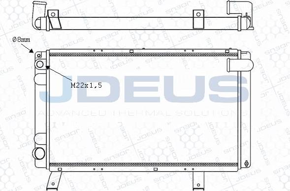 Jdeus M-0210180 - Радіатор, охолодження двигуна autocars.com.ua