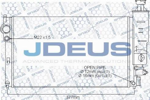 Jdeus M-0210190 - Радіатор, охолодження двигуна autocars.com.ua