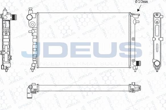 Jdeus M-0210271 - Радіатор, охолодження двигуна autocars.com.ua