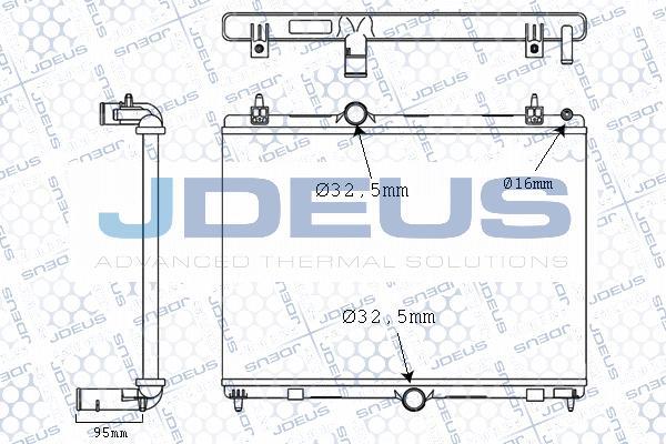 Jdeus M-021051A - Радіатор, охолодження двигуна autocars.com.ua