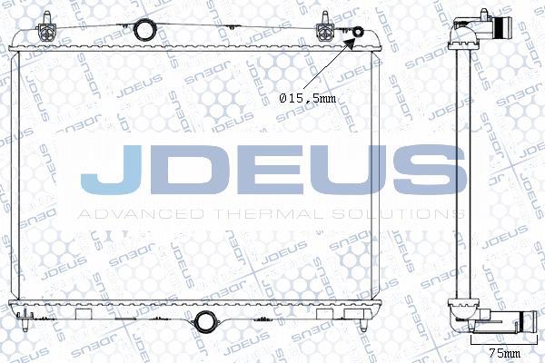 Jdeus M-0210520 - Радіатор, охолодження двигуна autocars.com.ua