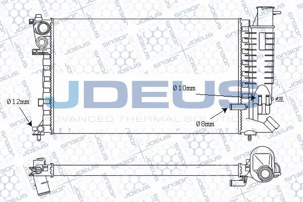 Jdeus M-021054A - Радіатор, охолодження двигуна autocars.com.ua