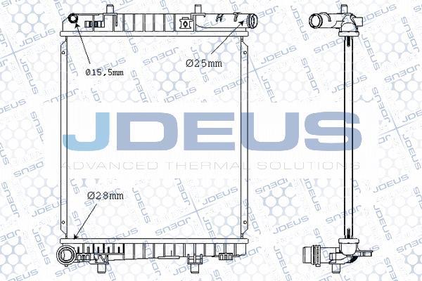Jdeus M-0210590 - Радіатор, охолодження двигуна autocars.com.ua