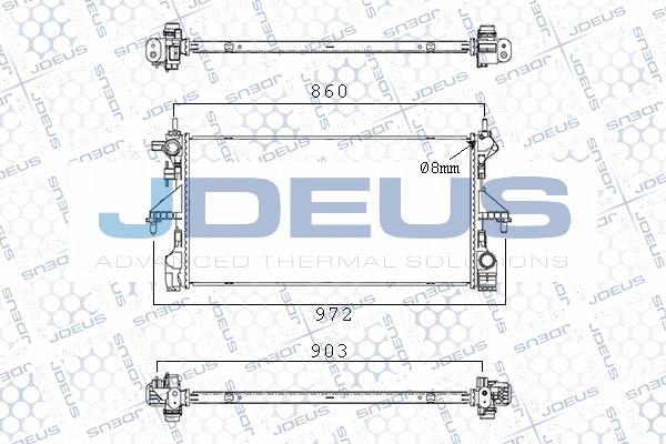 Jdeus M-0210600 - Радіатор, охолодження двигуна autocars.com.ua