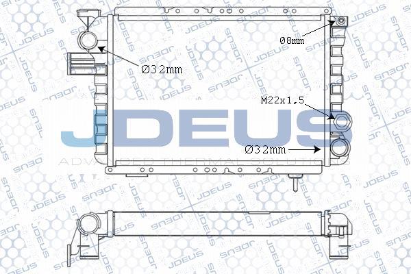 Jdeus M-023002A - Радіатор, охолодження двигуна autocars.com.ua