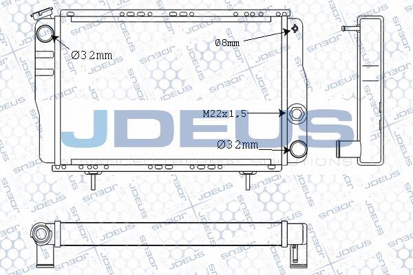 Jdeus M-023003A - Радіатор, охолодження двигуна autocars.com.ua