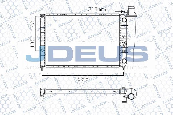 Jdeus M-0230070 - Радіатор, охолодження двигуна autocars.com.ua