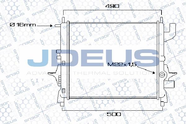 Jdeus M-023012A - Радіатор, охолодження двигуна autocars.com.ua