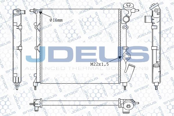 Jdeus M-0230251 - Радіатор, охолодження двигуна autocars.com.ua