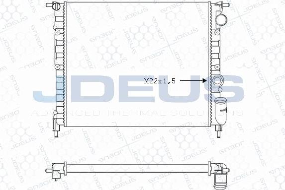 Jdeus M-0230281 - Радіатор, охолодження двигуна autocars.com.ua