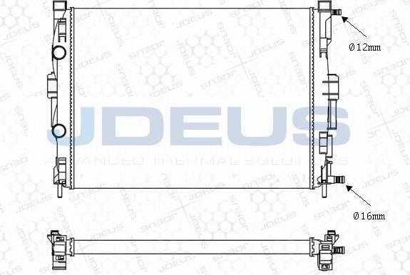 Jdeus M-023072A - Радіатор, охолодження двигуна autocars.com.ua