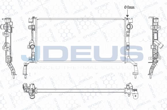 Jdeus M-0231030 - Радіатор, охолодження двигуна autocars.com.ua