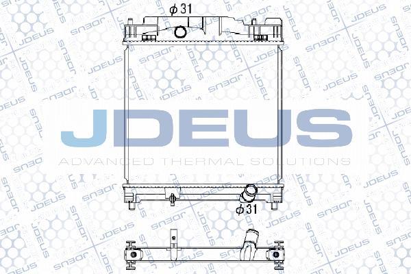 Jdeus M-0280730 - Радіатор, охолодження двигуна autocars.com.ua