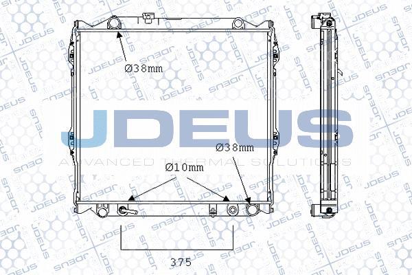 Jdeus M-0280990 - Радіатор, охолодження двигуна autocars.com.ua