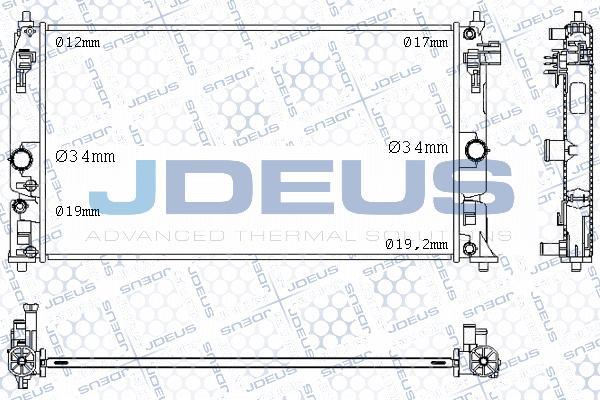 Jdeus M-0281010 - Радіатор, охолодження двигуна autocars.com.ua