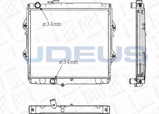 Jdeus M-0281290 - Радіатор, охолодження двигуна autocars.com.ua