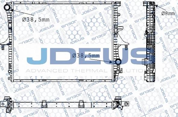 Jdeus M-0300570 - Радіатор, охолодження двигуна autocars.com.ua