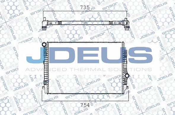 Jdeus M-0300720 - Радіатор, охолодження двигуна autocars.com.ua