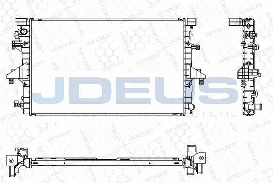 Jdeus M-0300760 - Радіатор, охолодження двигуна autocars.com.ua