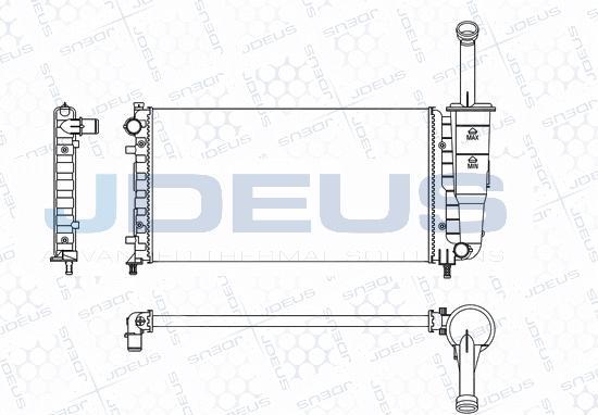 Jdeus M-036012A - Радіатор, охолодження двигуна autocars.com.ua