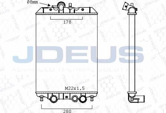 Jdeus M-0520010 - Радіатор, охолодження двигуна autocars.com.ua