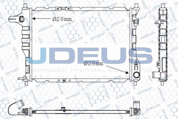 Jdeus M-0560110 - Радіатор, охолодження двигуна autocars.com.ua