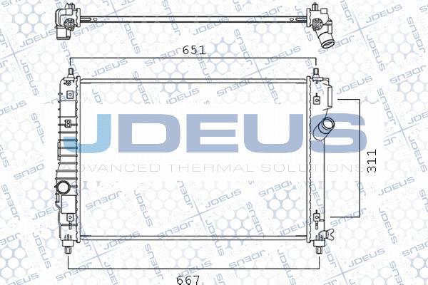 Jdeus M-0560130 - Радіатор, охолодження двигуна autocars.com.ua