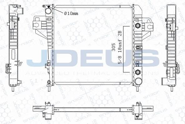 Jdeus M-0570100 - Радіатор, охолодження двигуна autocars.com.ua