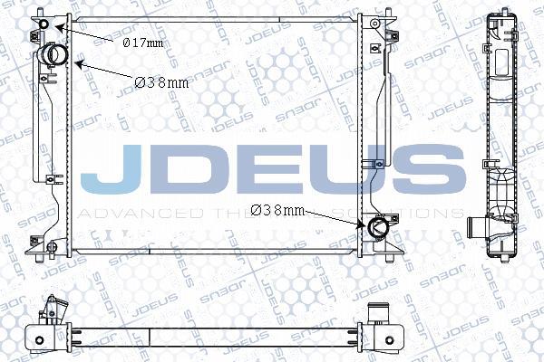 Jdeus M-0780060 - Радіатор, охолодження двигуна autocars.com.ua